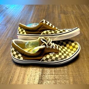 Vans Shoes Mens 12 Olive Greeen Checkered  Low Top Sneaker 751505